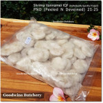 Shrimp prawn udang IQF VANNAMEI PND (Peeled & Deveined) 21-25 price/pack 1kg +/-46pcs